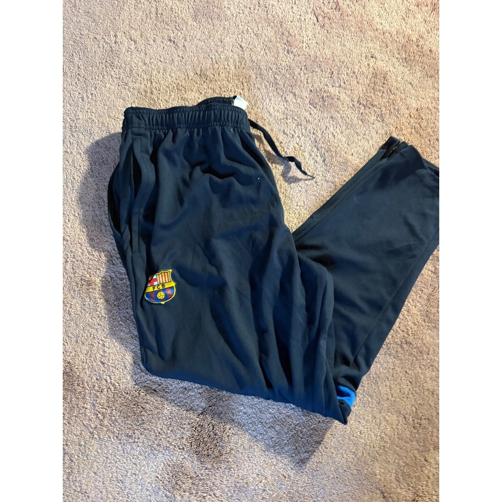 Nike FC Barcelona Dri-FIT Training Pants Mens XXL Navy Blue Soccer Joggers FCB